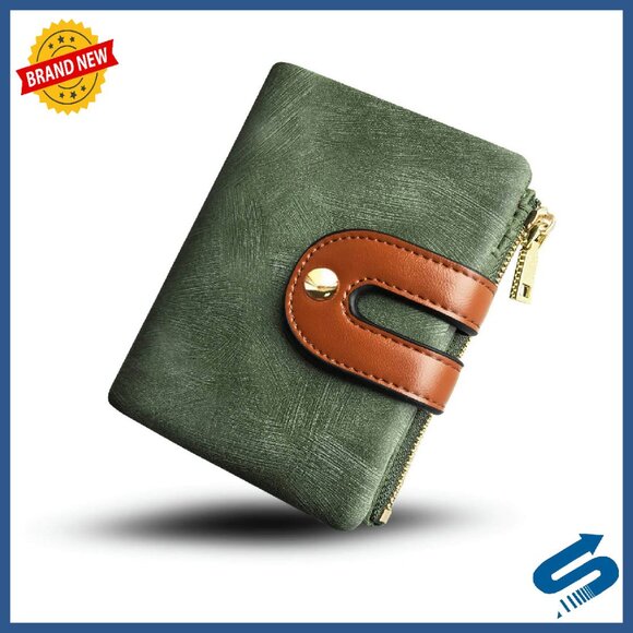 Handbags - Slim Bifold RFID Leather Wallet with Zipper Coin Pocket